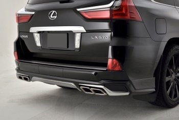 22 699 р. Накладка заднего бампера Автократ (без глушителя)  Lexus LX ( 450d,  570) (2015-2024) (Неокрашенная). Увеличить фотографию 2