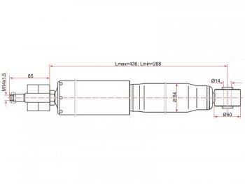 Амортизатор передний LH=RH SAT Lexus LX 470 J100 дорестайлинг (1998-2002)