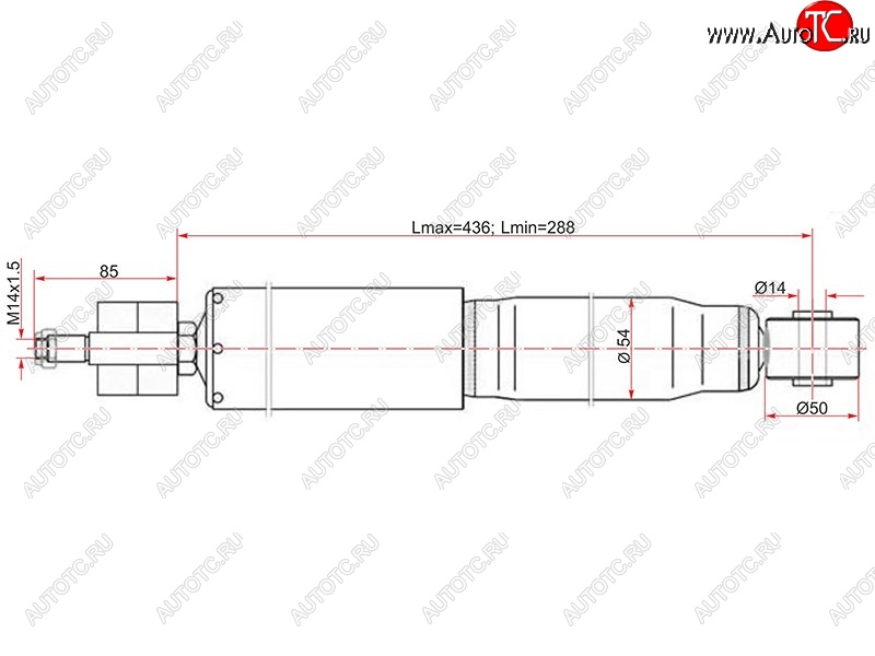 2 479 р. Амортизатор передний LH=RH SAT  Lexus LX  470 (1998-2002), Toyota Land Cruiser  100 (1998-2007)