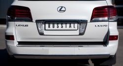 14 999 р. Защита заднего бампера (Ø75х42 мм, нержавейка) Russtal  Lexus LX  570 (2007-2012). Увеличить фотографию 4