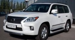 18 599 р. Одинарная защита переднего бампера диаметром 76 мм SLITKOFF Lexus LX570 J200 1-ый рестайлинг (2012-2015). Увеличить фотографию 4