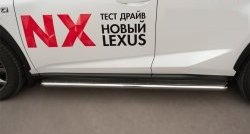 24 749 р. Широкая защита порогов F SPORT Russtal  Lexus NX  200T (2015-2024) (Текстура поверхности листа №1). Увеличить фотографию 3