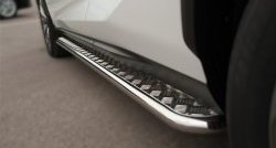 24 749 р. Широкая защита порогов F SPORT Russtal  Lexus NX  200T (2015-2024) (Текстура поверхности листа №1). Увеличить фотографию 8