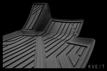 1 399 р. Коврик в салони премиум-класса Kvest (бежевый/черный) Lexus NX 200T (2015-2024). Увеличить фотографию 5