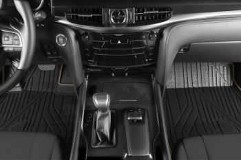 5 349 р. Коврик в салони премиум-класса Kvest (черный/бежевый)  Lexus NX  200T (2015-2024). Увеличить фотографию 2