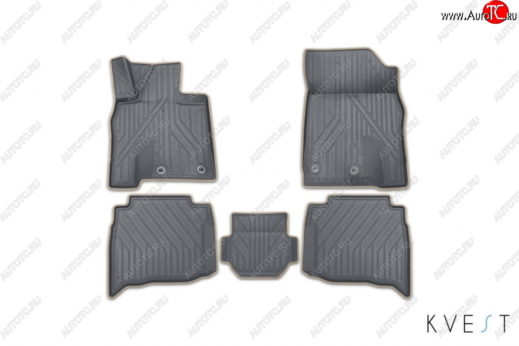 5 999 р. Коврик в салони премиум-класса Kvest (серый/бежевый) Lexus NX 200T (2015-2024)