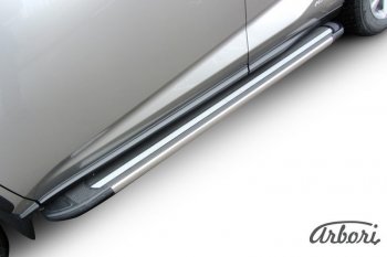 12 509 р. Порожки для ног Arbori Luxe Black Lexus NX 300h Z10 дорестайлинг (2014-2017). Увеличить фотографию 2
