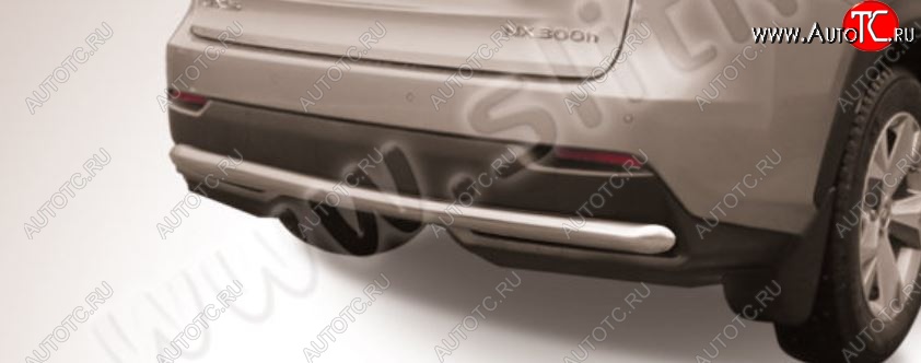 7 999 р. Защита заднего бампера Slitkoff (d57)  Lexus NX  300h (2014-2017) (Нержавейка, Без окраски)