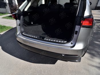 2 199 р. Защитная накладка заднего бампера Russtal  Lexus NX  200 (2014-2017) (Нержавейка полированная). Увеличить фотографию 1