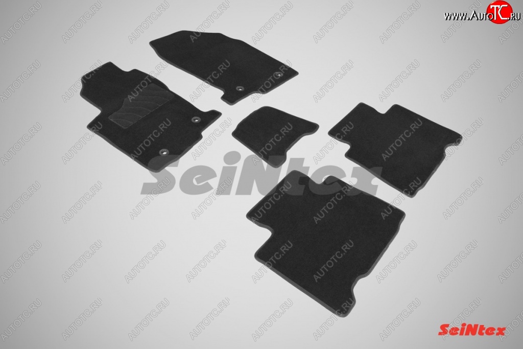 3 089 р. Комплект ворсовых ковриков в салон LUX Seintex  Lexus NX  200 (2014-2021) (Чёрный)