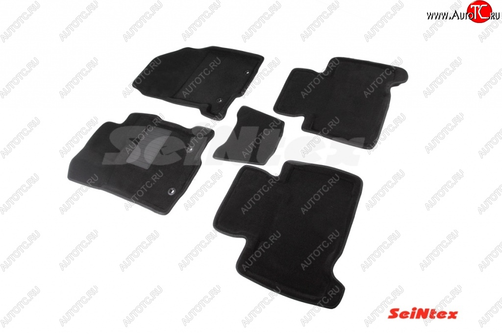 4 999 р. Комплект 3D ковриков в салон Seintex  Lexus NX  200 (2014-2021) (Чёрный)