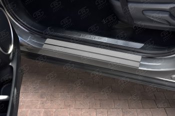 2 189 р. Накладки порожков салона Russtal  Lexus NX  200 (2014-2021) (Нержавейка шлифованная). Увеличить фотографию 2
