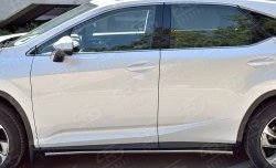13 849 р. Защита порогов из круглой трубы диаметром 42 мм Russtal  Lexus RX  200T (2015-2017). Увеличить фотографию 1