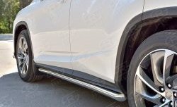 15 799 р. Защита порогов из круглой трубы диаметром 63 мм Russtal  Lexus RX  200T (2015-2017). Увеличить фотографию 3
