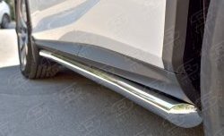 15 799 р. Защита порогов из круглой трубы диаметром 63 мм Russtal  Lexus RX  200T (2015-2017). Увеличить фотографию 4