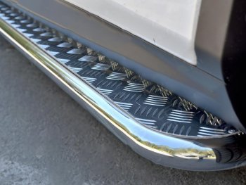 20 999 р. Широкая защита порогов с трубой диаметром 42 мм Russtal v2 Lexus RX 200T AL20 дорестайлинг (2015-2017). Увеличить фотографию 1