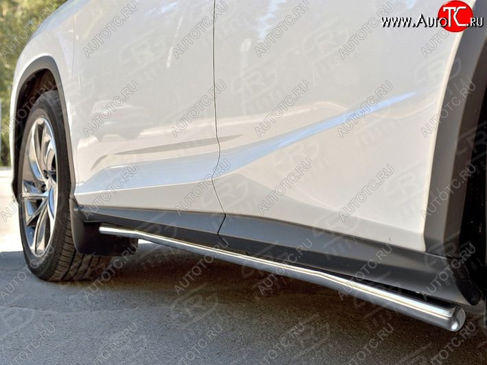 13 849 р. Защита порогов Russtal из круглой трубы диаметром 42 мм v3  Lexus RX  200T (2015-2017)