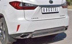 15 649 р. Защита заднего бампера (Ø75x42 мм, нержавейка) Russtal  Lexus RX  200T (2015-2017). Увеличить фотографию 3
