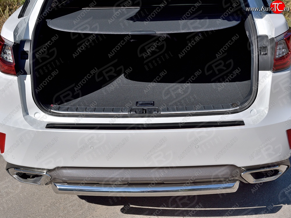 2 299 р. Накладка защитная на верхнюю часть заднего бампера Russtal  Lexus RX  200T (2015-2017)