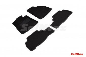 Комплект 3D ковриков в салон (ворсовые / чёрные) Seintex Lexus RX 270 AL10 дорестайлинг (2010-2012)