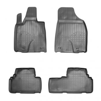 2 369 р. Комплект ковриков в салон Norplast Unidec  Lexus RX  270 (2010-2012) (Цвет: черный). Увеличить фотографию 1
