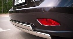 23 999 р. Защита заднего бампера (2 трубы Ø76х42 мм, нержавейка) Russtal  Lexus RX ( 350,  450H,  270) (2008-2012). Увеличить фотографию 3