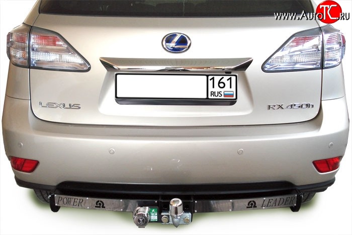 9 199 р. Фаркоп Лидер Плюс (c нерж. пластиной)  Lexus RX ( 350,  450H,  270) (2008-2012) (Без электропакета)