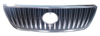 7 349 р. Решётка радиатора SAT (вертикальные полосы с местом для эмблемы) Lexus RX 330 XU30 (2003-2006). Увеличить фотографию 1