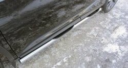 17 899 р. Защита порогов с пластиковыми вставками для ног из круглой трубы диаметром 76 мм Slitkoff Lexus RX 350 AL20 дорестайлинг (2015-2019) (Нержавейка, Полированная). Увеличить фотографию 1