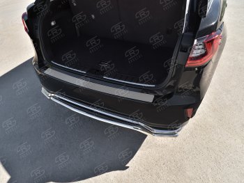 2 699 р. Защитная накладка заднего бампера Russtal  Lexus RX  350 (2015-2019) (Нержавейка шлифованная). Увеличить фотографию 1