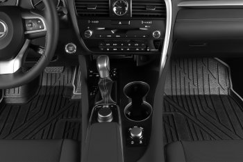 1 299 р. Комплект ковриков салона Kvest  Lexus RX ( 450,  350,  200T) (2015-2019) (Бежевый, черный кант). Увеличить фотографию 2