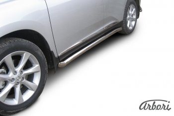 Защита штатных порогов Arbori (нержавейка, d76 mm). Lexus RX 350 AL10 дорестайлинг (2008-2012)