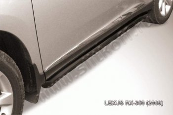 10 899 р. Защита порогов Slitkoff  Lexus RX  350 (2008-2012) (Цвет: серебристый). Увеличить фотографию 1
