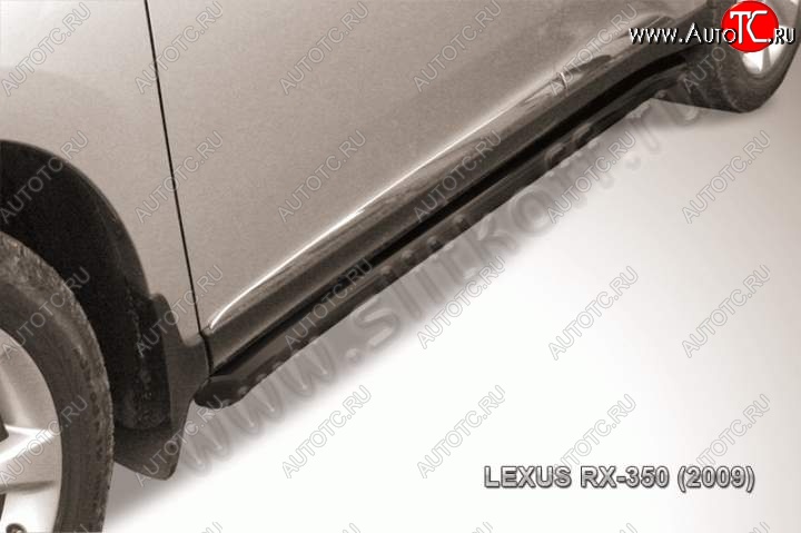 10 899 р. Защита порогов Slitkoff  Lexus RX  350 (2008-2012) (Цвет: серебристый)