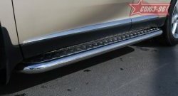 Защита порогов с алюминиевым листом Souz-96 Lexus RX 350 AL10 дорестайлинг (2008-2012)
