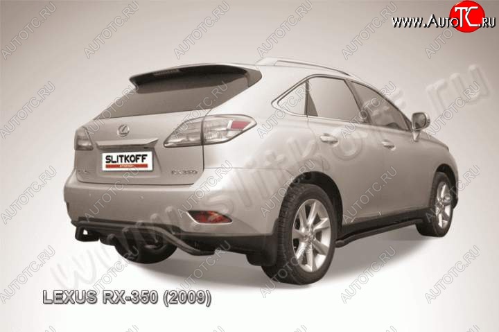 8 899 р. Защита задняя Slitkoff  Lexus RX  350 (2008-2012) (Цвет: серебристый)