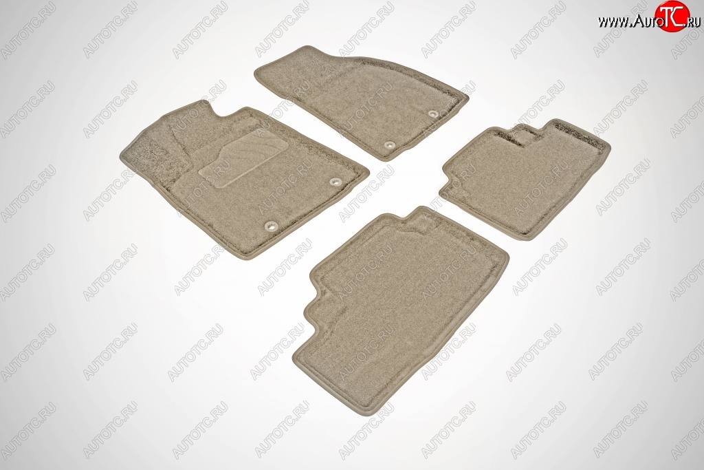 4 299 р. Износостойкие коврики в салон 3D LEXUS RX бежевые (компл)  Lexus RX  350 (2008-2012)
