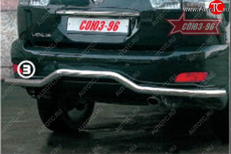 10 349 р. Защита заднего бампера Souz-96 (d60)  Lexus RX  400H (2005-2009)