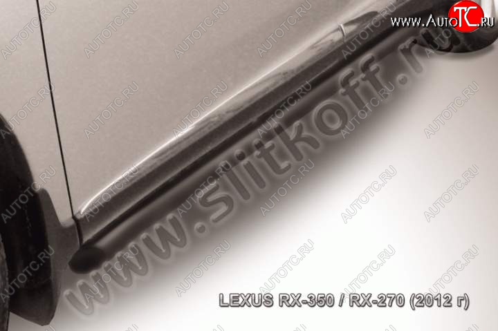 10 899 р. Защита порогов Slitkoff  Lexus RX  350 (2012-2015) (Цвет: серебристый)