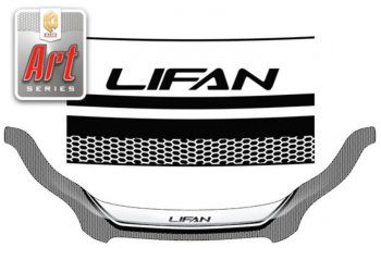 2 599 р. Дефлектор капота CA-Plastiс exclusive  Lifan X60 (2011-2024) (Серия Art графит). Увеличить фотографию 1