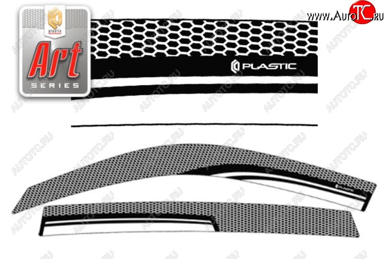 2 349 р. Дефлектора окон CA-Plastic  Lifan X60 (2011-2024) (Серия Art черная, Без хром.молдинга)