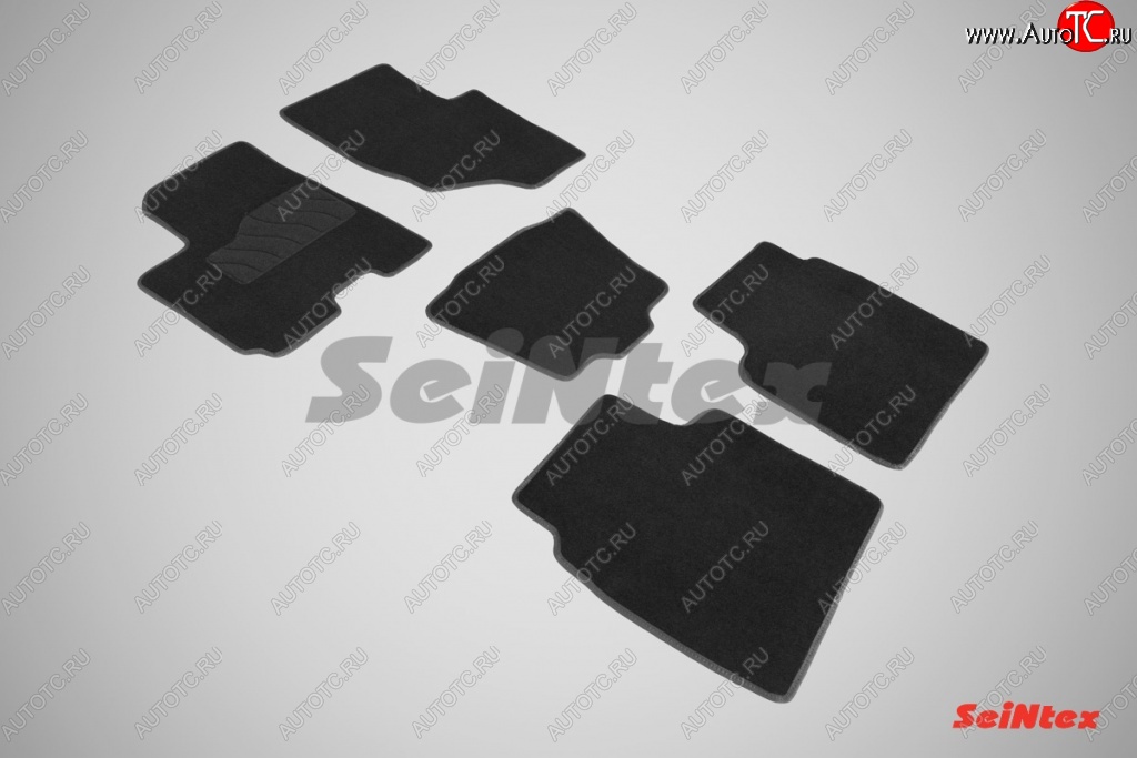 3 089 р. Комплект ворсовых ковриков в салон LUX Seintex Lifan X60 дорестайлинг (2011-2015) (Чёрный)
