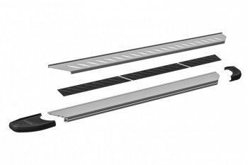 19 349 р. Пороги алюминиевые Slitkoff  Lifan X60 (2011-2015) (Prestige Silver). Увеличить фотографию 4