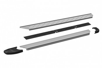 19 349 р. Пороги алюминиевые Slitkoff  Lifan X60 (2011-2015) (Premium Silver). Увеличить фотографию 5