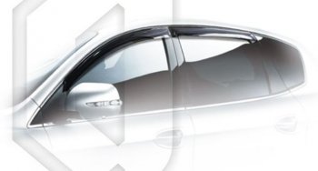 1 899 р. Дефлектора окон CA-Plastiс Luxgen 7 SUV (2014-2024) (Classic полупрозрачный, Без хром.молдинга). Увеличить фотографию 1