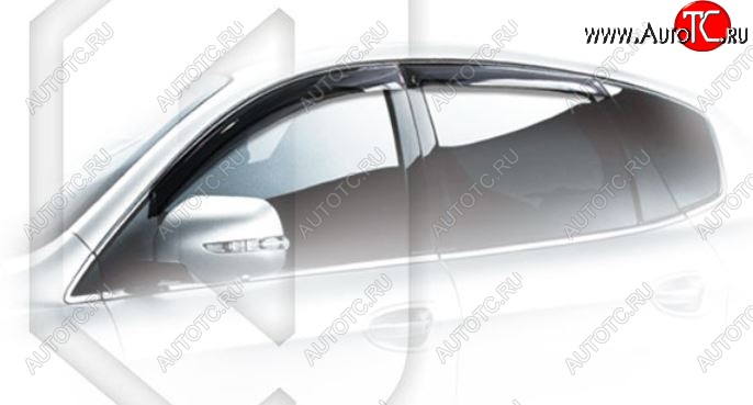 1 899 р. Дефлектора окон CA-Plastiс Luxgen 7 SUV (2014-2024) (Classic полупрозрачный, Без хром.молдинга)