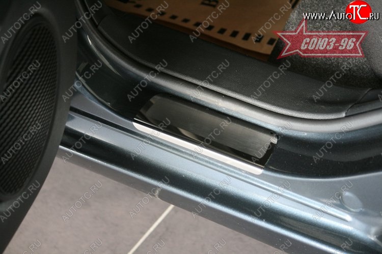 2 033 р. Накладки на внутренние пороги Souz-96 (без логотипа)  Mazda 2/Demio  DE (2007-2014)