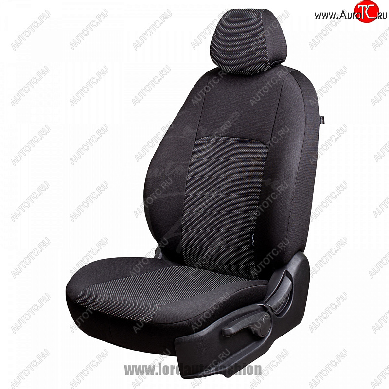 4 389 р. Чехлы для сидений Lord Autofashion Дублин (жаккард) Mazda 3/Axela BK дорестайлинг седан (2003-2006) (Черный, вставка Ёж Белый)