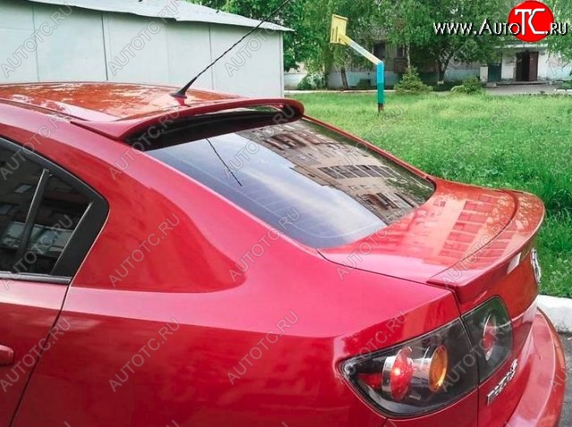 4 599 р. Козырёк на заднее стекло CT v2 Mazda 3/Axela BK дорестайлинг седан (2003-2006) (Неокрашенный)