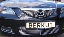 3 999 р. Декоративная вставка решетки радиатора Berkut Mazda 3/Axela BK дорестайлинг, хэтчбэк (2003-2006). Увеличить фотографию 1